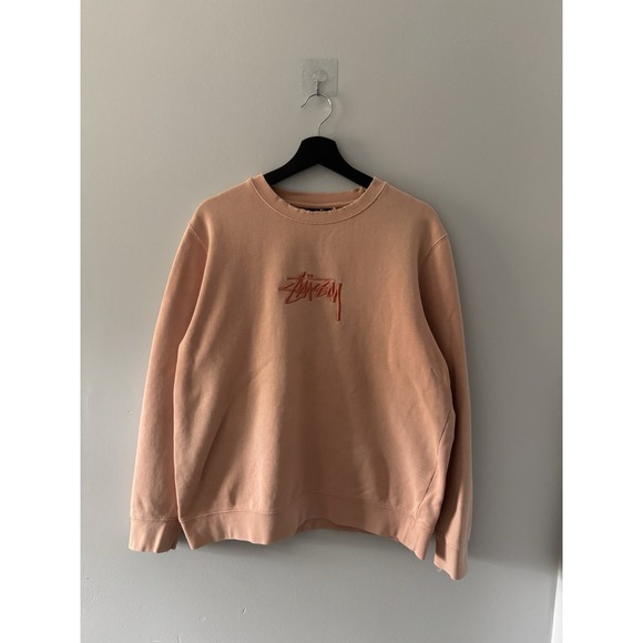 Stussy Other - Men's Stussy Pink Sweatshirt Crewneck Size Medium Embroidered Logo
